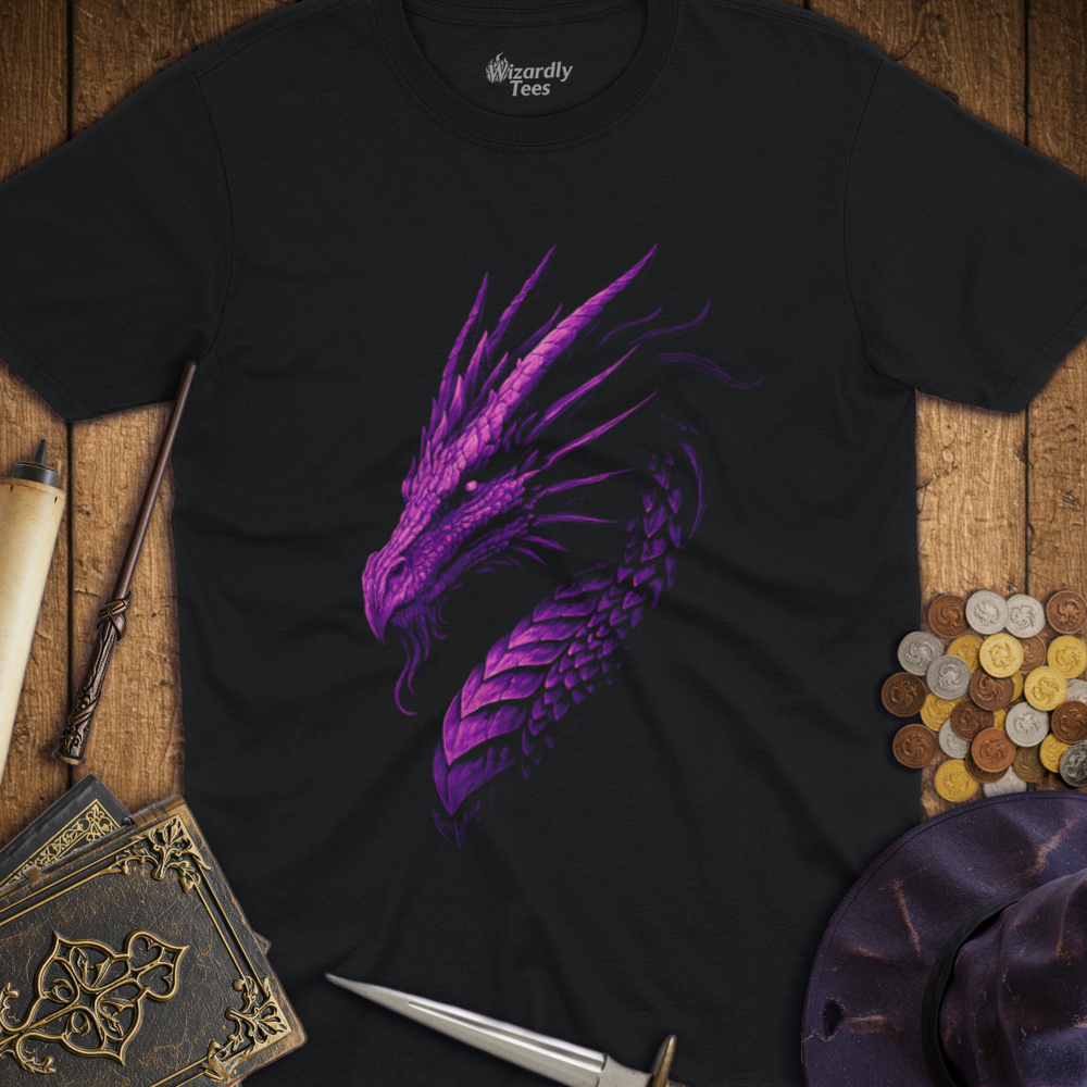 T-Shirt Wizardly: Shadowed Dragon Amethyst