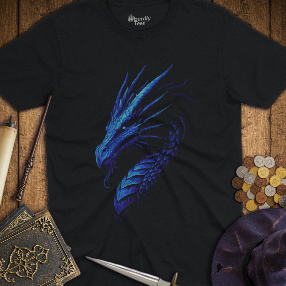 T-Shirt Wizardly: Shadowed Dragon Dark Ice