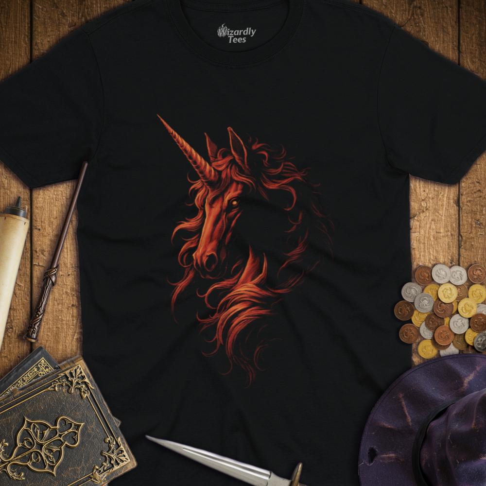 T-Shirt Wizardly: Shadowed Unicorn Magma
