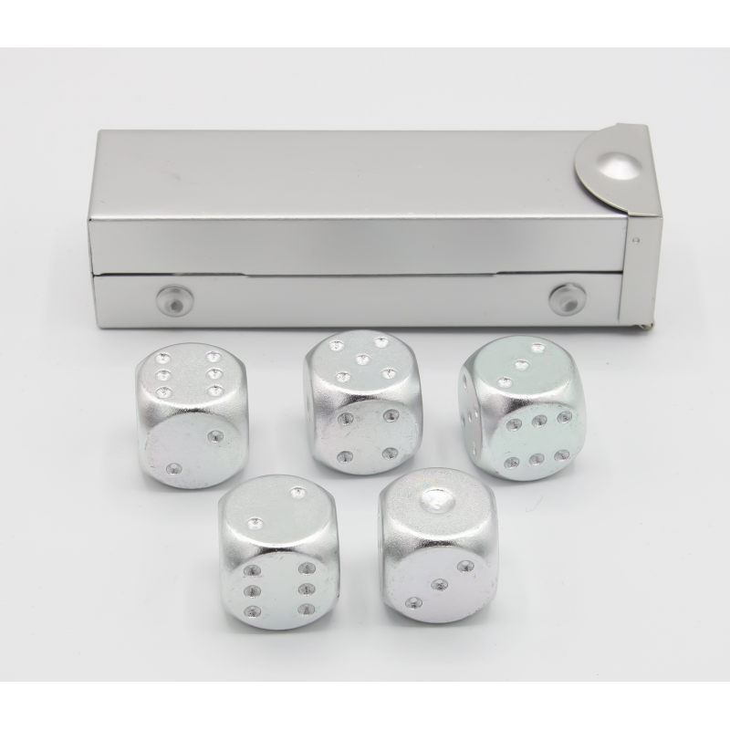 Dice Critical Hit: D06 Set of 5 Metal