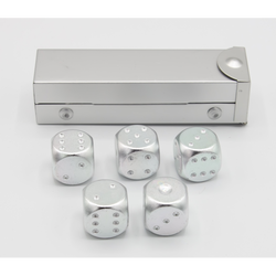Dice Critical Hit: D06 Set of 5 Metal