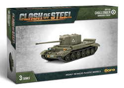 Clash of Steel: British - Challenger Armoured Troop (x3 Plastic)