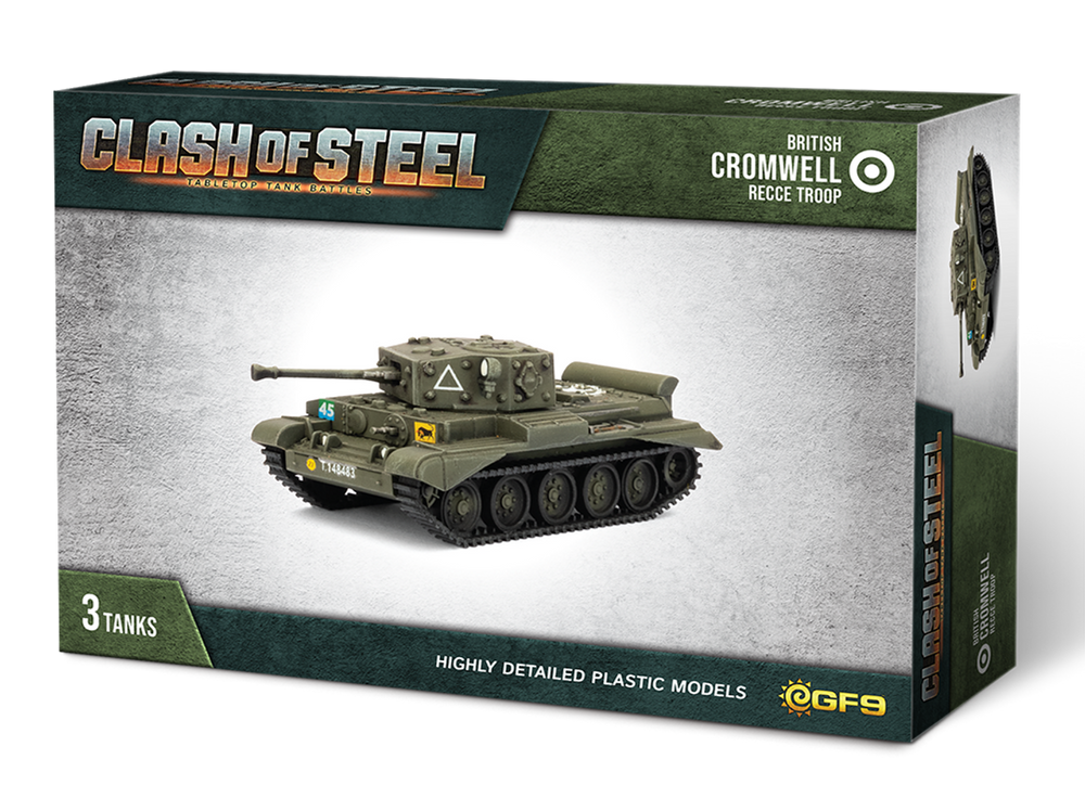 Clash of Steel: British - Cromwell Recce Troop (x3 Plastic)