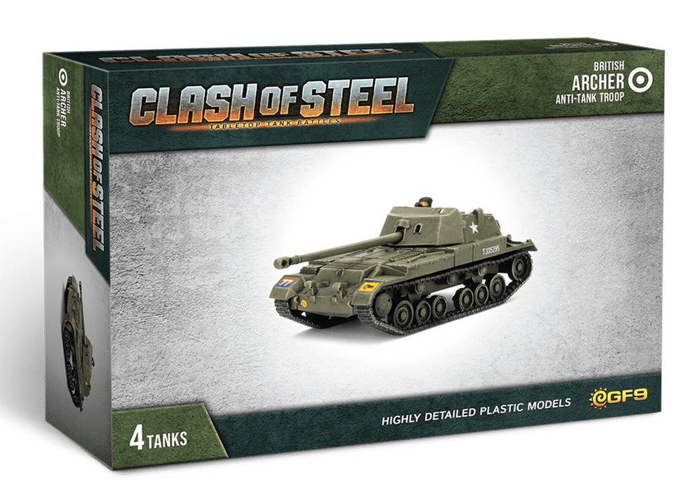 Clash of Steel: British - Archer Anti-Tank Troop (x4 Plastic)