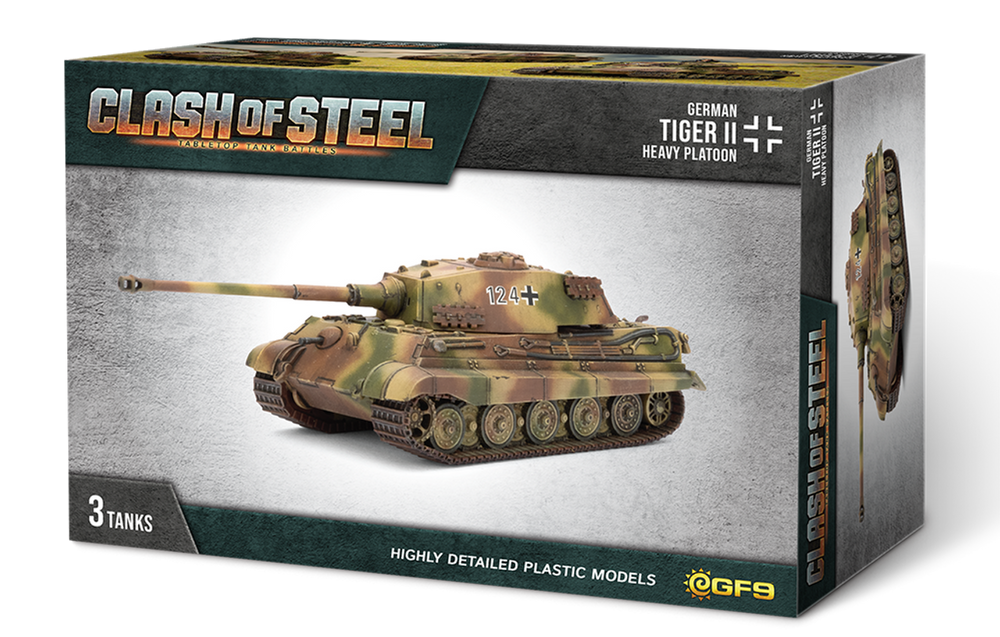 Clash of Steel: German - Tiger II Heavy Tank Platoon (x3 Plastic)