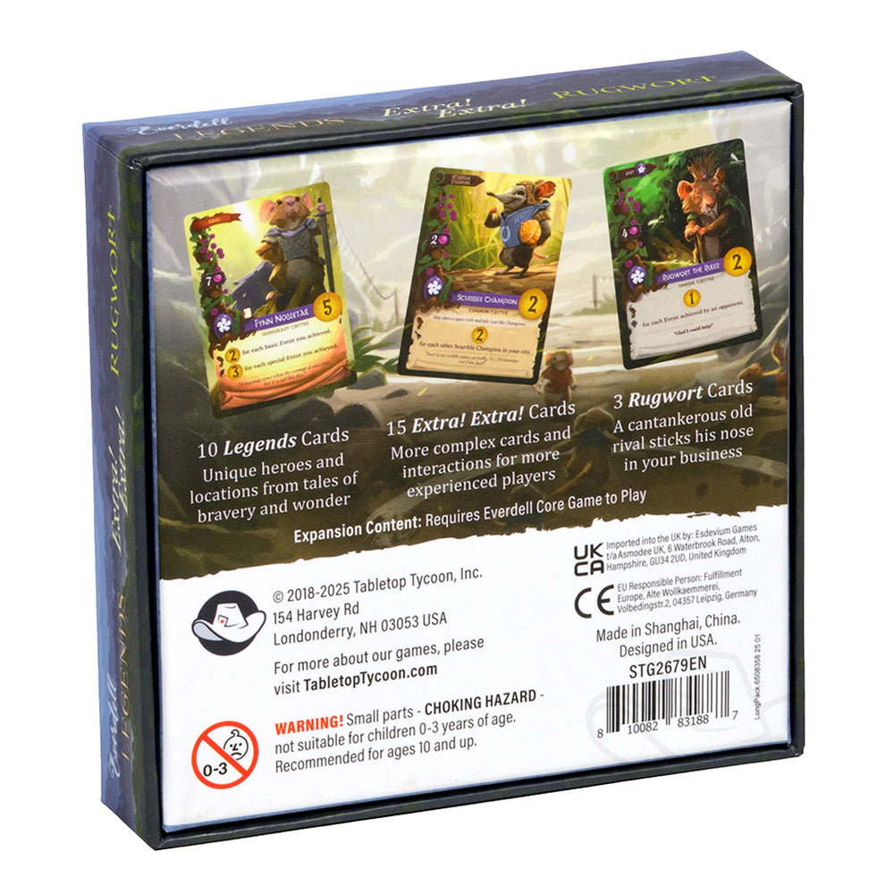 Everdell: Legendary, Extra Extra and Rugwort Card Expansion