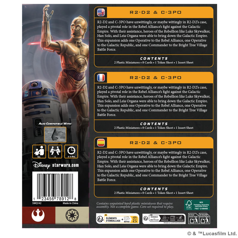Star Wars Legion: Rebel R2D2 & C-3PO