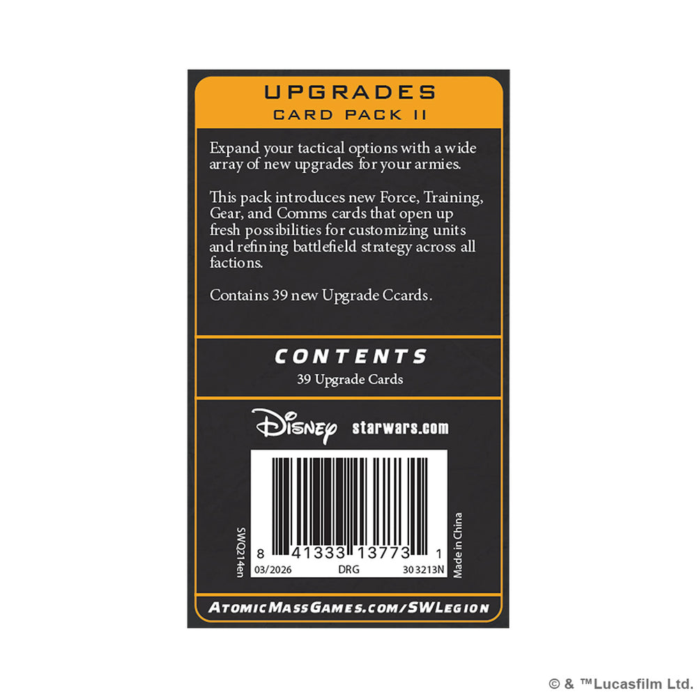 Star Wars Legion: Upgrades Card Pack 2