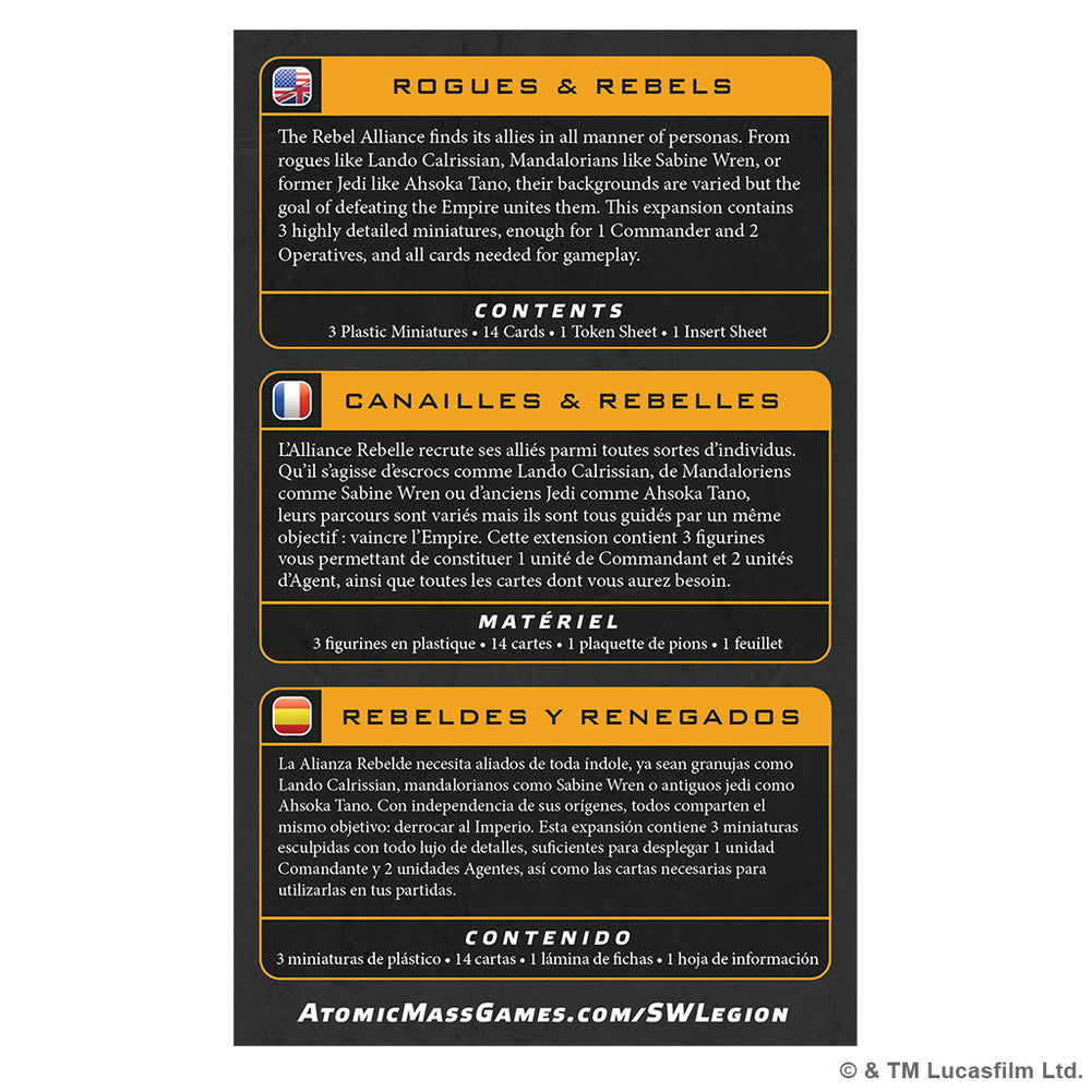 Star Wars Legion: Rebel Rogues & Rebels