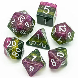 Dice Critical Hit: Poly 7 Set Glitter Fusion