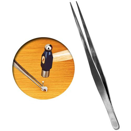 Tool Vallejo: Straight Tip Stainless Steel Tweezers (175 mm)