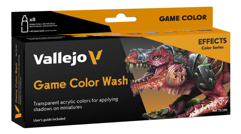Paint Vallejo Game Color Set: Wash - 8 Color