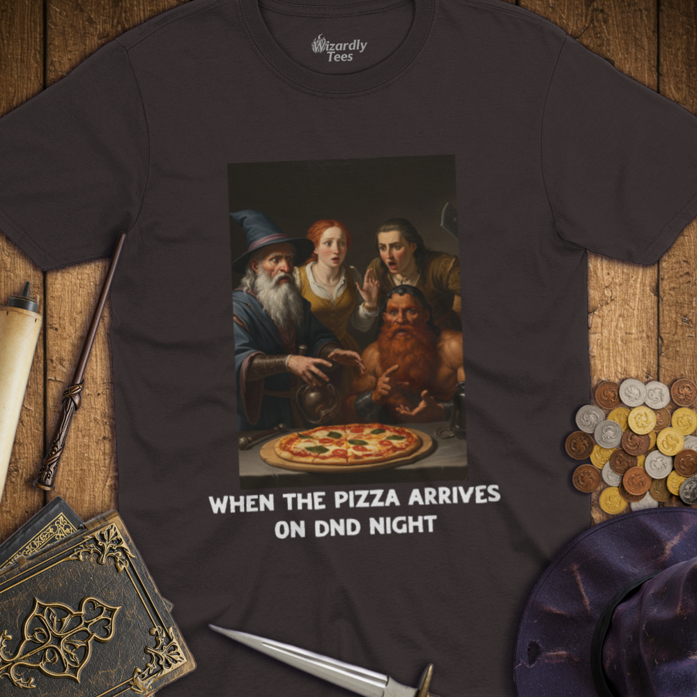 T-Shirt Wizardly: When the Pizza Arrives on DnD Night