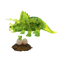 Crystal Puzzle: Triceratops with Baby (Green)