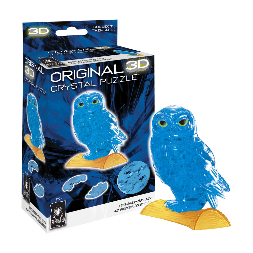 Crystal Puzzle: Owl (Blue)