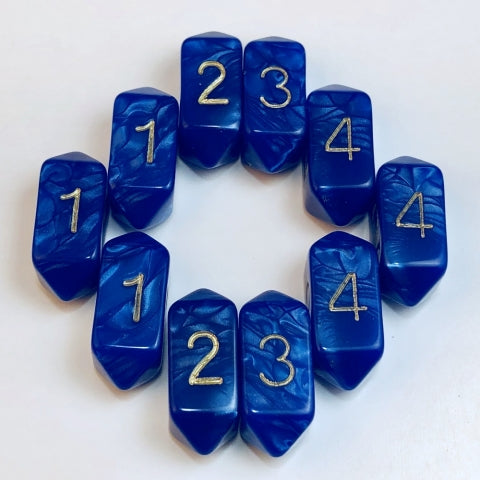 Dice Crystal Caste: Crystal D04 Pearl Set of 10