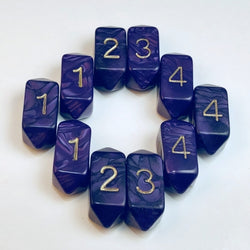 Dice Crystal Caste: Crystal D04 Pearl Set of 10