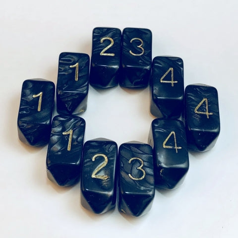 Dice Crystal Caste: Poly 7 set Pearl