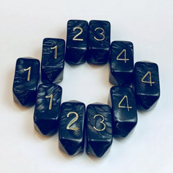 Dice Crystal Caste: Crystal D04 Pearl Set of 10