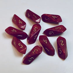 Dice Crystal Caste: Crystal D06 Pearl Set of 10