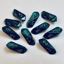 Dice Crystal Caste: Crystal D06 Pearl Set of 10