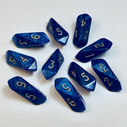 Dice Crystal Caste: Crystal D06 Pearl Set of 10