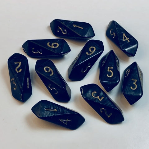 Dice Crystal Caste: Crystal D06 Pearl Set of 10