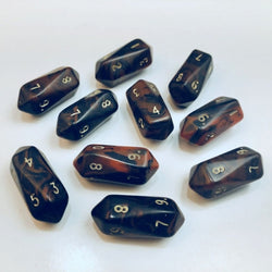 Dice Crystal Caste: Crystal D10 Oblivion Set of 10