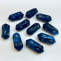 Dice Crystal Caste: Crystal D10 Oblivion Set of 10
