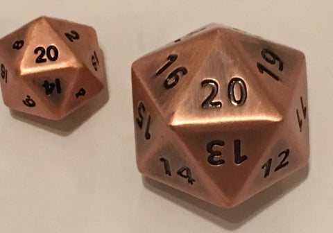 Dice Crystal Caste: D20 35mm Dwarven Heavy Metal