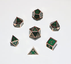 Dice Crystal Caste: Poly 7 Set Dwarven Metal
