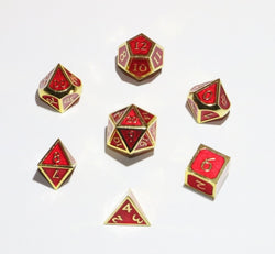 Dice Crystal Caste: Poly 7 Set Dwarven Metal 12mm