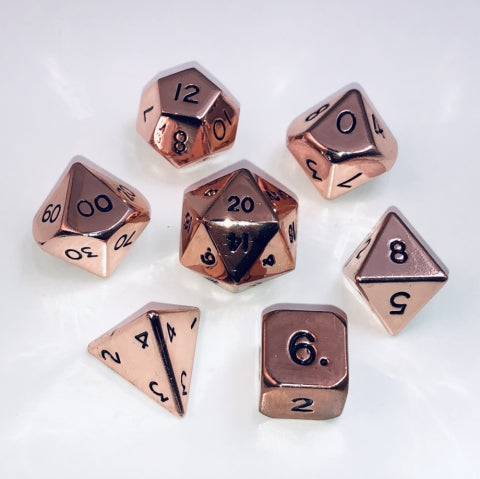 Dice Crystal Caste: Poly 7 Set Dwarven Metal