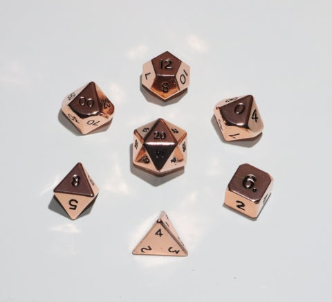 Dice Crystal Caste: Poly 7 Set Dwarven Metal 12mm