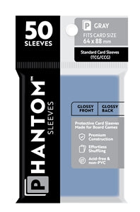 Boardgame Sleeves Phantom: Gray Size (64mm x 88mm) (50)