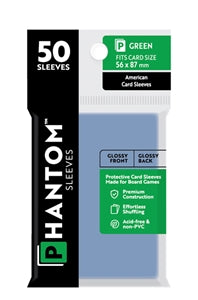 Boardgame Sleeves Phantom: Green Size (56mm x 87mm) (50)