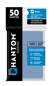 Boardgame Sleeves Phantom: Blue Size (58mm x 89mm) (50)