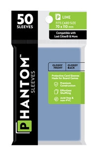 Boardgame Sleeves Phantom: Lime Size (70mm x 110mm) (50)
