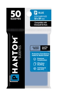 Boardgame Sleeves Phantom: Blue Size (58mm x 89mm) (50)