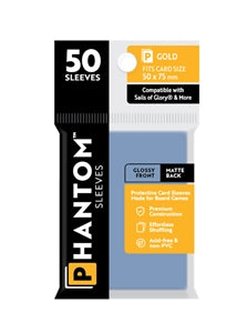 Boardgame Sleeves Phantom: Gold Size (50mm x 75mm) (50)