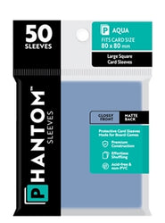 Boardgame Sleeves Phantom: Aqua Size (80mm x 80mm) (50)