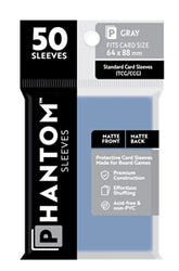 Boardgame Sleeves Phantom: Gray Size (64mm x 88mm) (50)