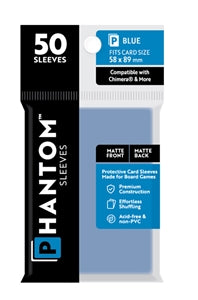 Boardgame Sleeves Phantom: Blue Size (58mm x 89mm) (50)