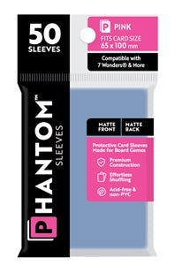 Boardgame Sleeves Phantom: Pink Size (65mm x 100mm) (50)