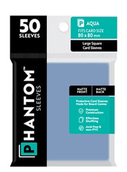 Boardgame Sleeves Phantom: Aqua Size (80mm x 80mm) (50)