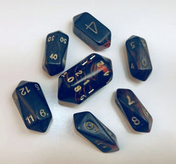 Dice Crystal Caste: Poly 10 set Hybrid Oblivion