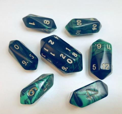 Dice Crystal Caste: Poly 10 set Hybrid Oblivion