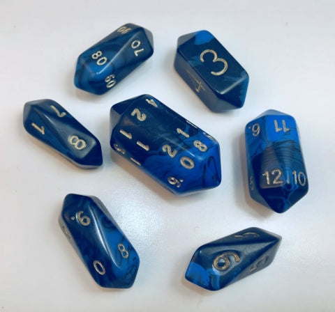 Dice Crystal Caste: Poly 10 set Hybrid Oblivion