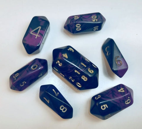 Dice Crystal Caste: Poly 10 set Hybrid Oblivion