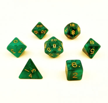 Dice Crystal Caste: Poly 7 set Pearl
